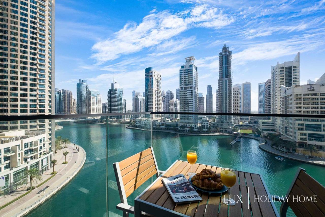 Lux - Contemporary Suite With Full Marina View Dubái Exterior foto
