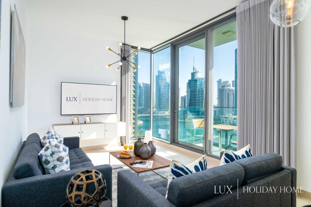 Lux - Contemporary Suite With Full Marina View Dubái Exterior foto