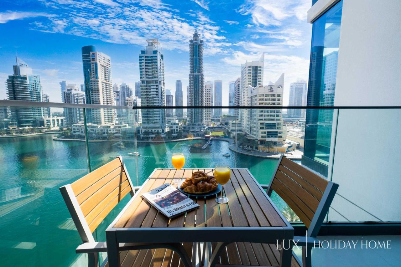 Lux - Contemporary Suite With Full Marina View Dubái Exterior foto