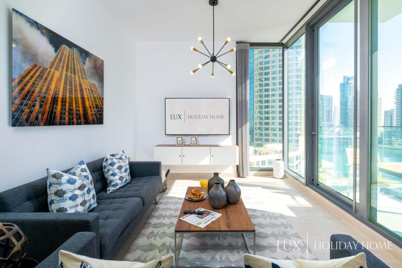 Lux - Contemporary Suite With Full Marina View Dubái Exterior foto